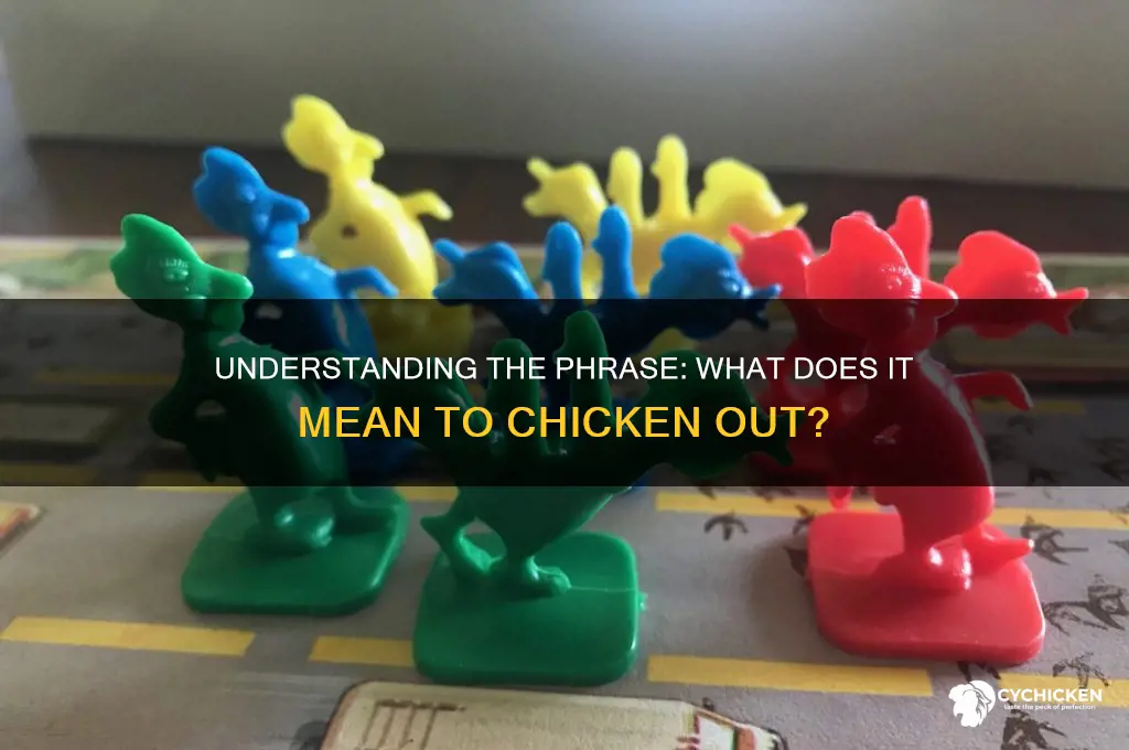 what does it mean to chicken out