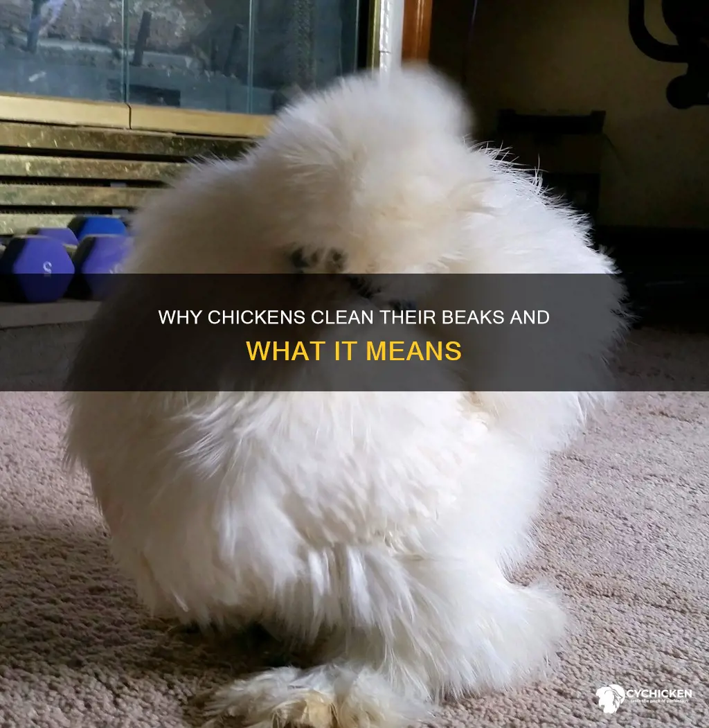 what does it mean when a chicken cleans its beak