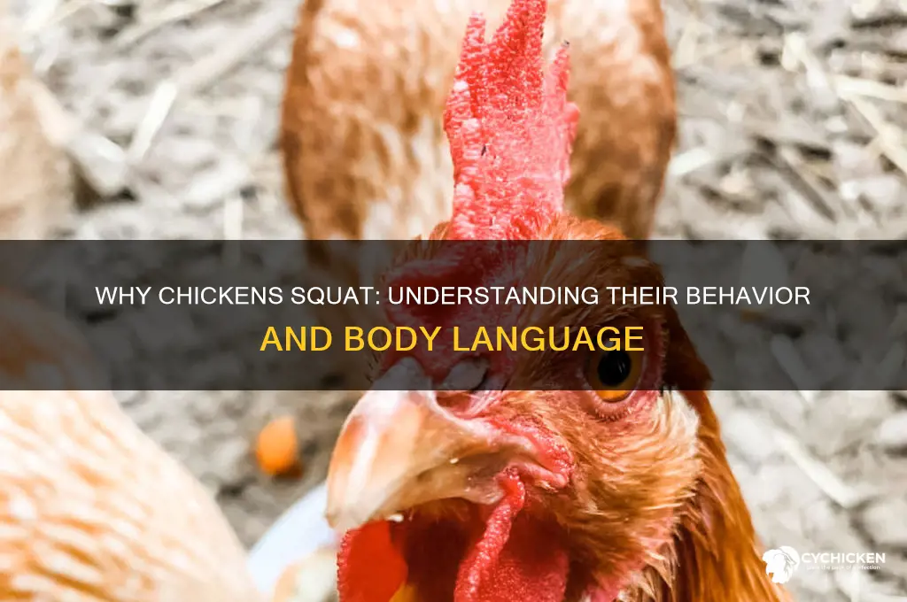 what does it mean when a chicken squats