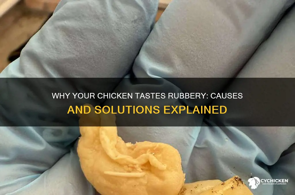 what does it mean when chicken taste rubbery