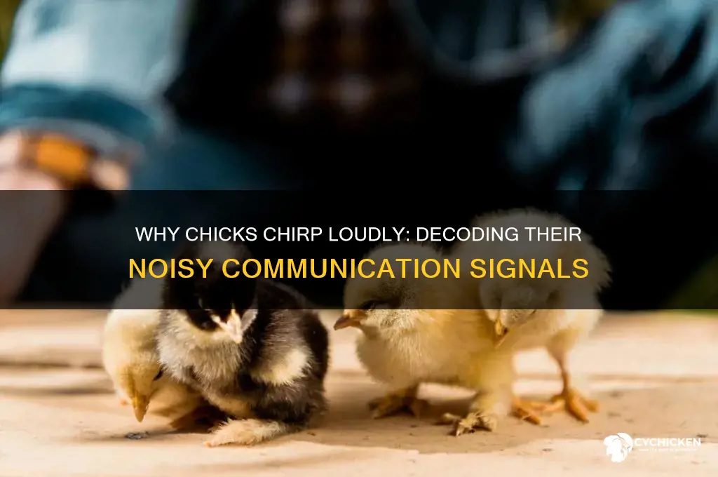 what does it mean when chicks chirp loudly