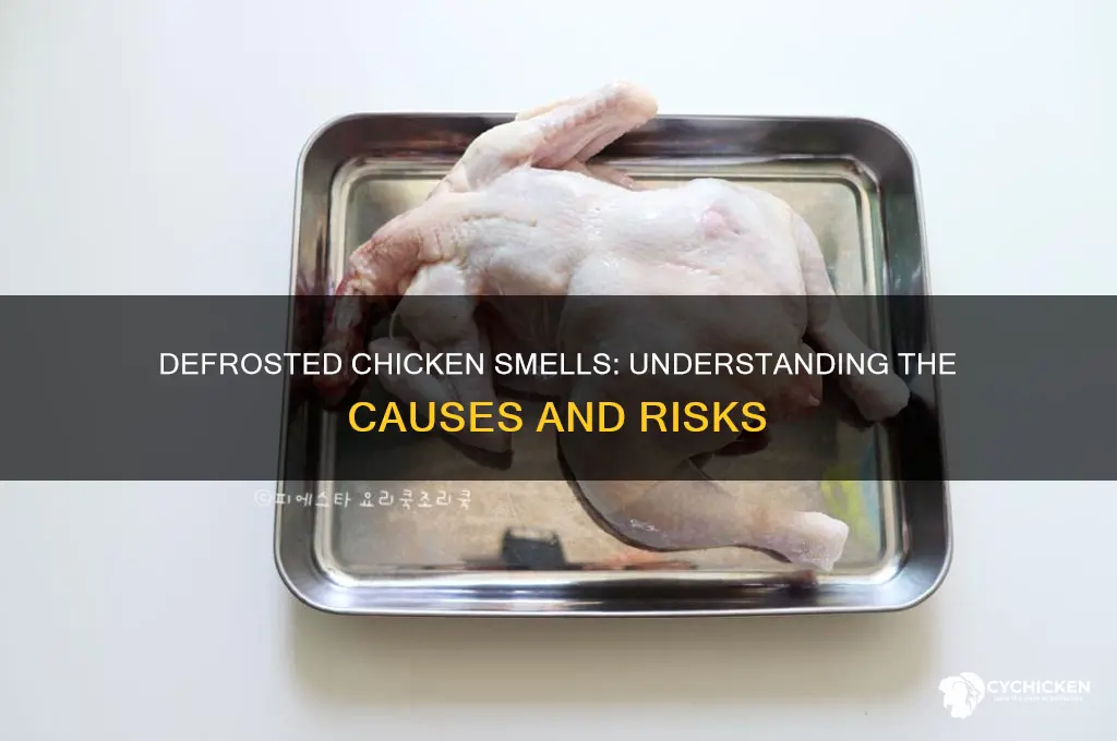 what does it mean when defrosted chicken smells
