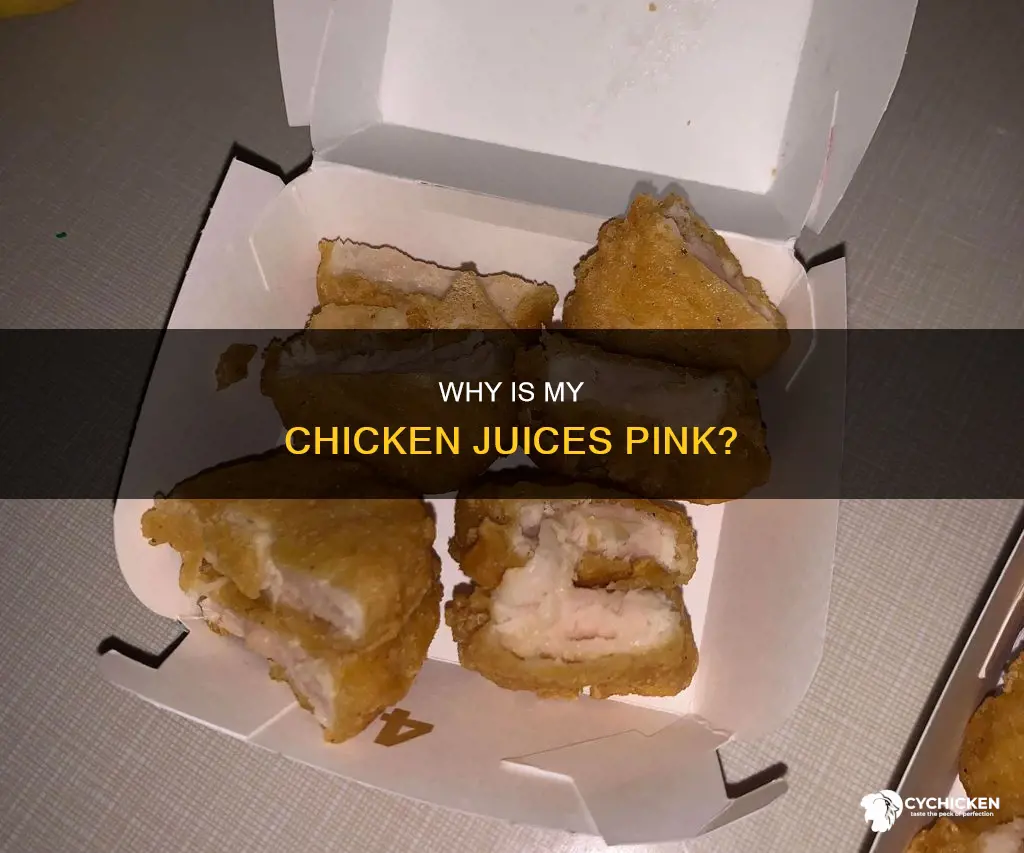 what does it mean when juices are pink chicken
