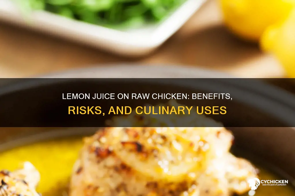 what does lemon juice do to raw chicken