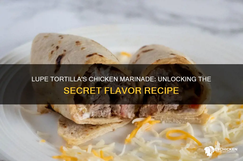 what does lupe tortilla marinate their chicken in