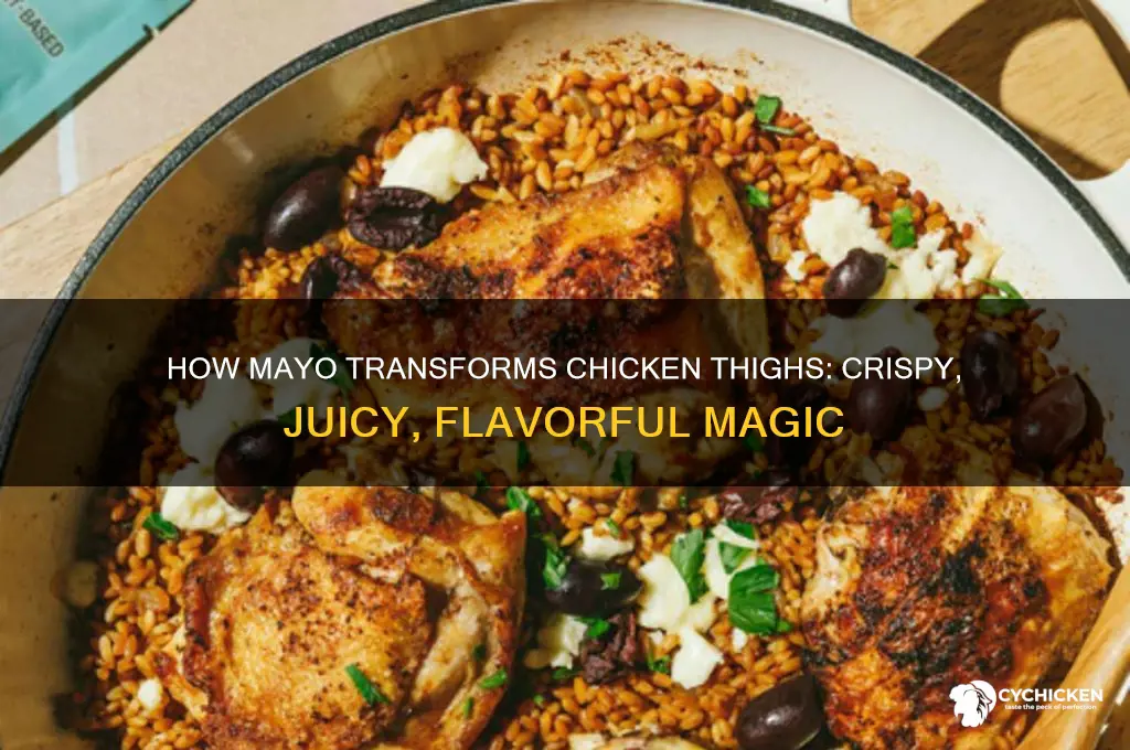 what does mayo do to chicken thighs