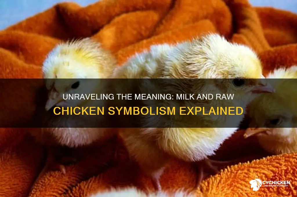 what does milk and raw chicken mean