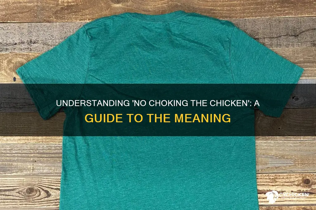 what does no choking the chicken mean