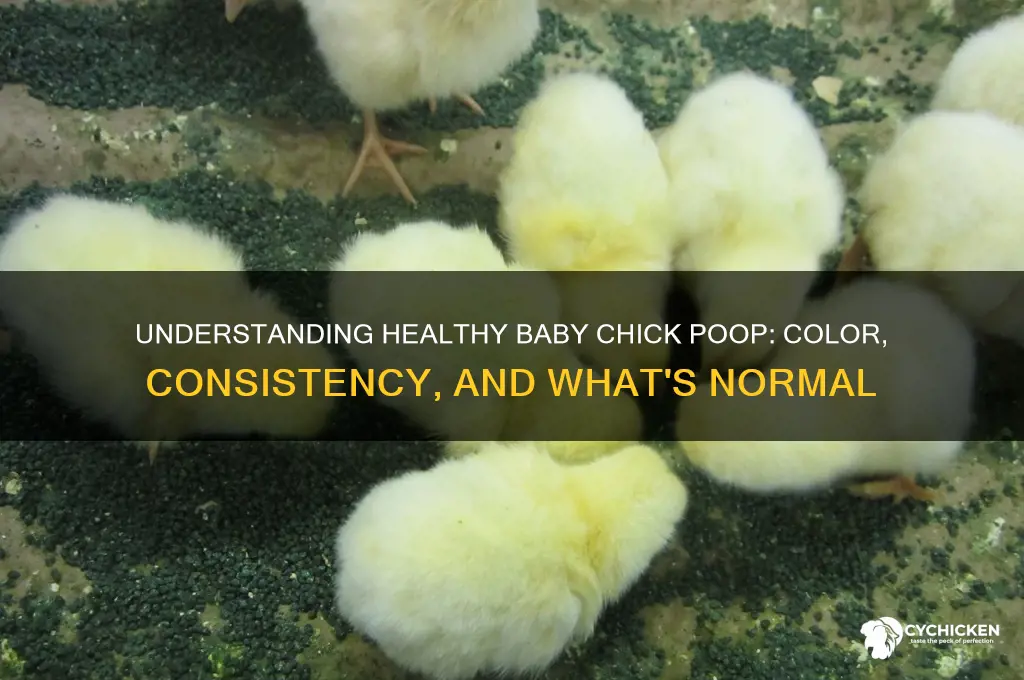 what does normal baby chick poop look like
