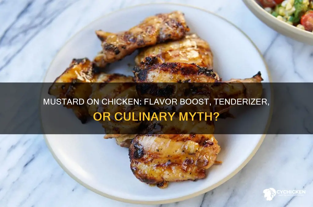 what does putting mustard on chicken do