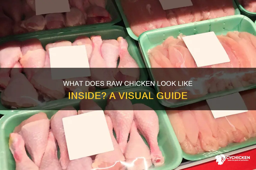 what does raw chicken in the middle look like