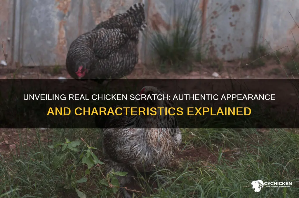 what does real chicken scratch look like