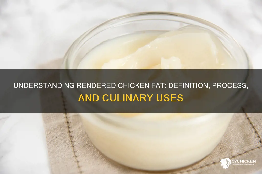 what does rendered mean in chicken fat