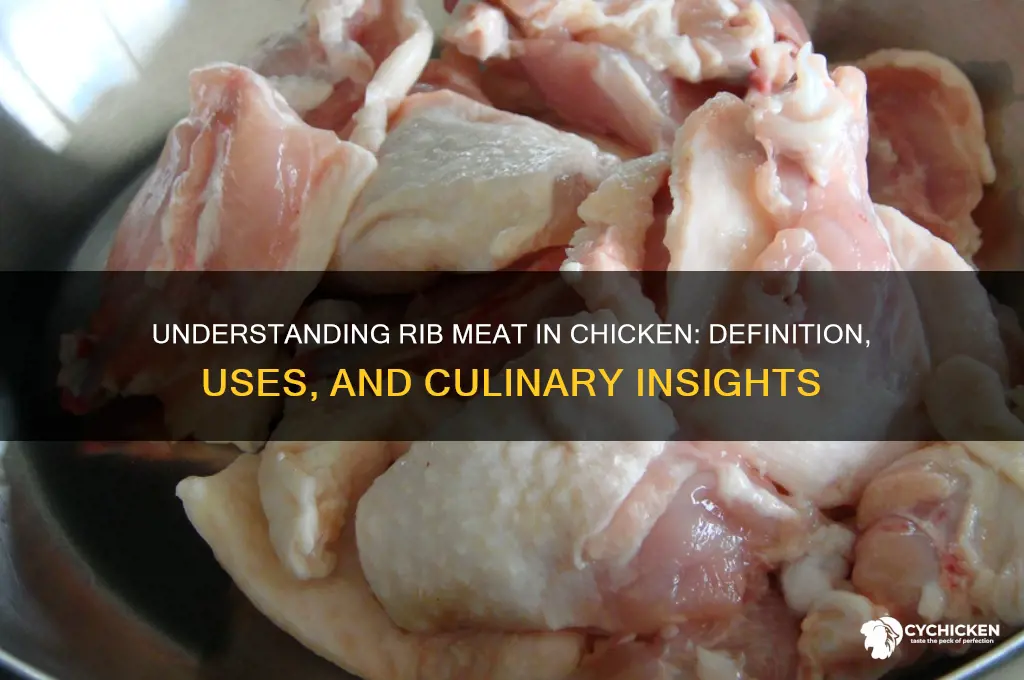 what does rib meat in chicken mean