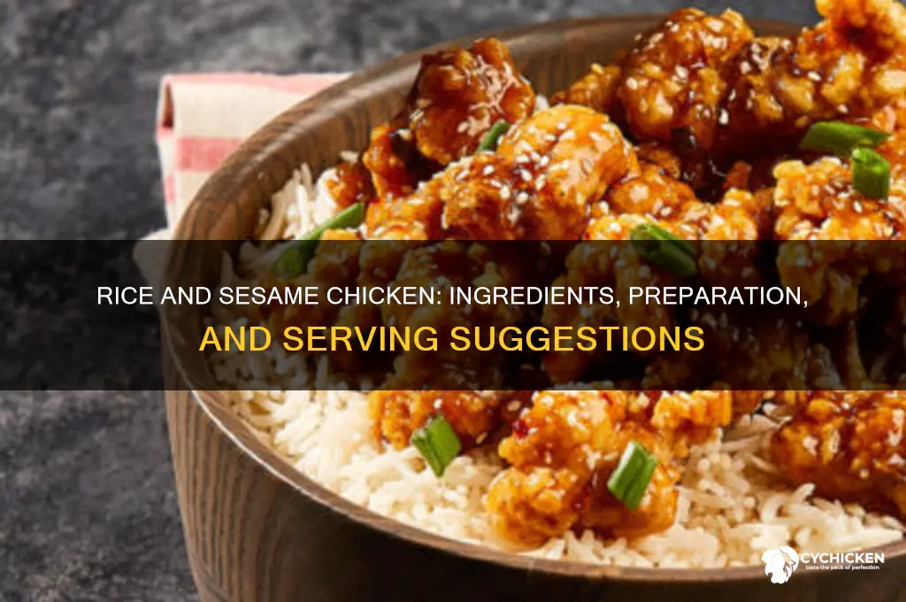 what does rice and sesame chicken include