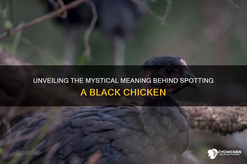 what does seeing a black chicken mean