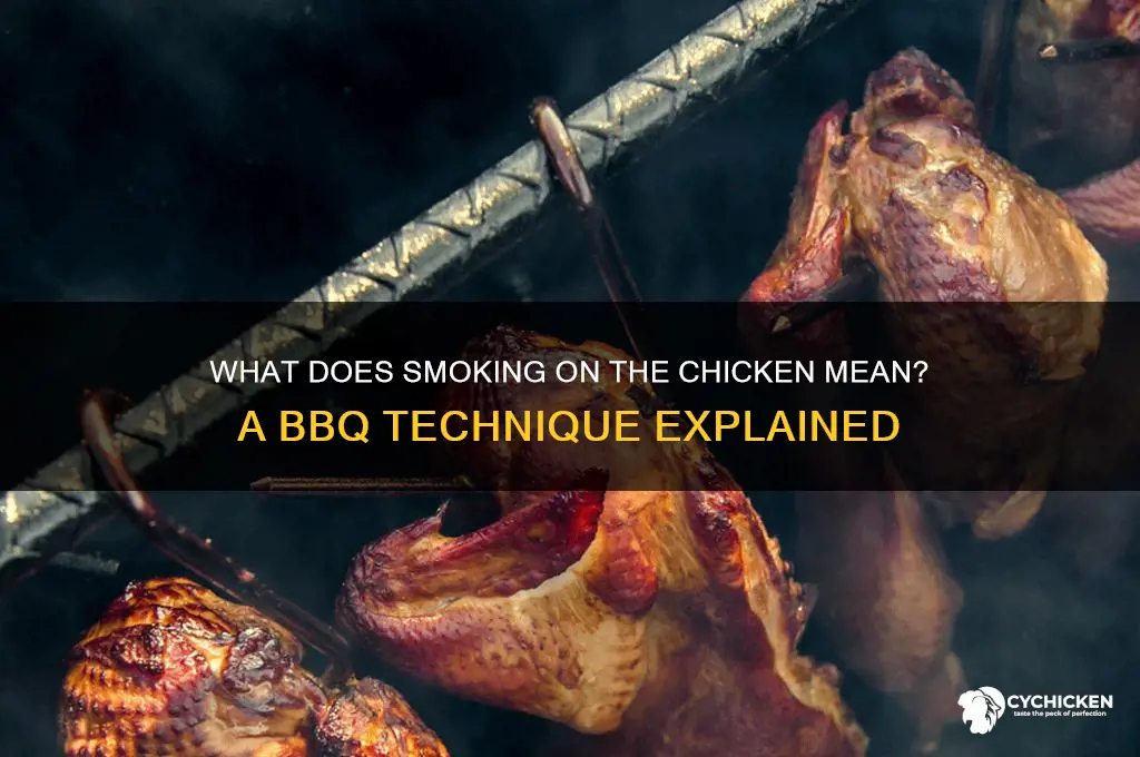 what does smoking on the chicken mean