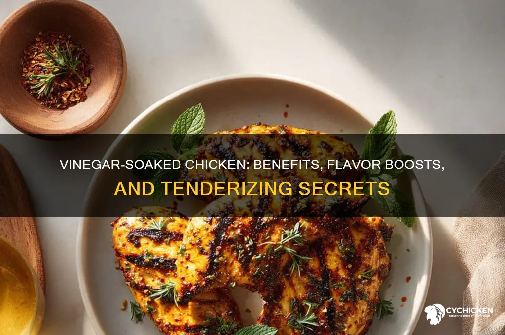 what does soaking chicken in vinegar do