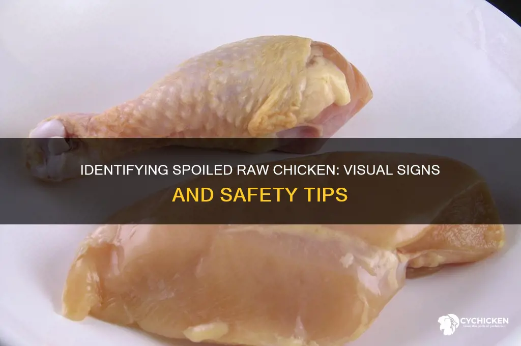what does spoiled chicken look like raw