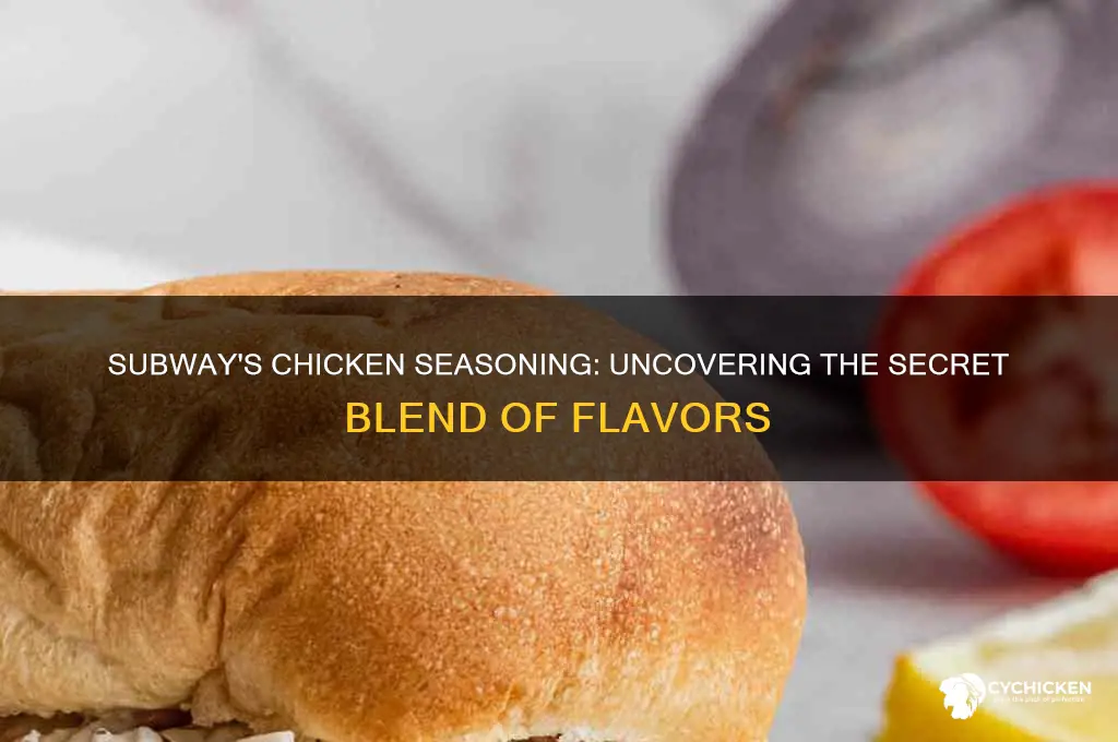 what does subway season their chicken with