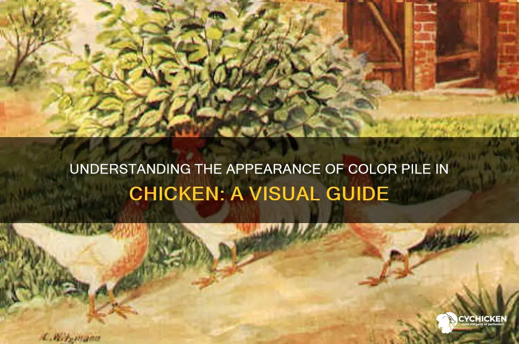what does the color pile in chicken look like