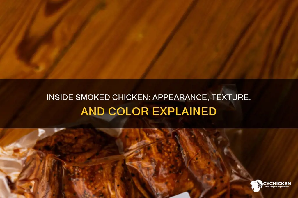 what does the inside of smoked chicken look like
