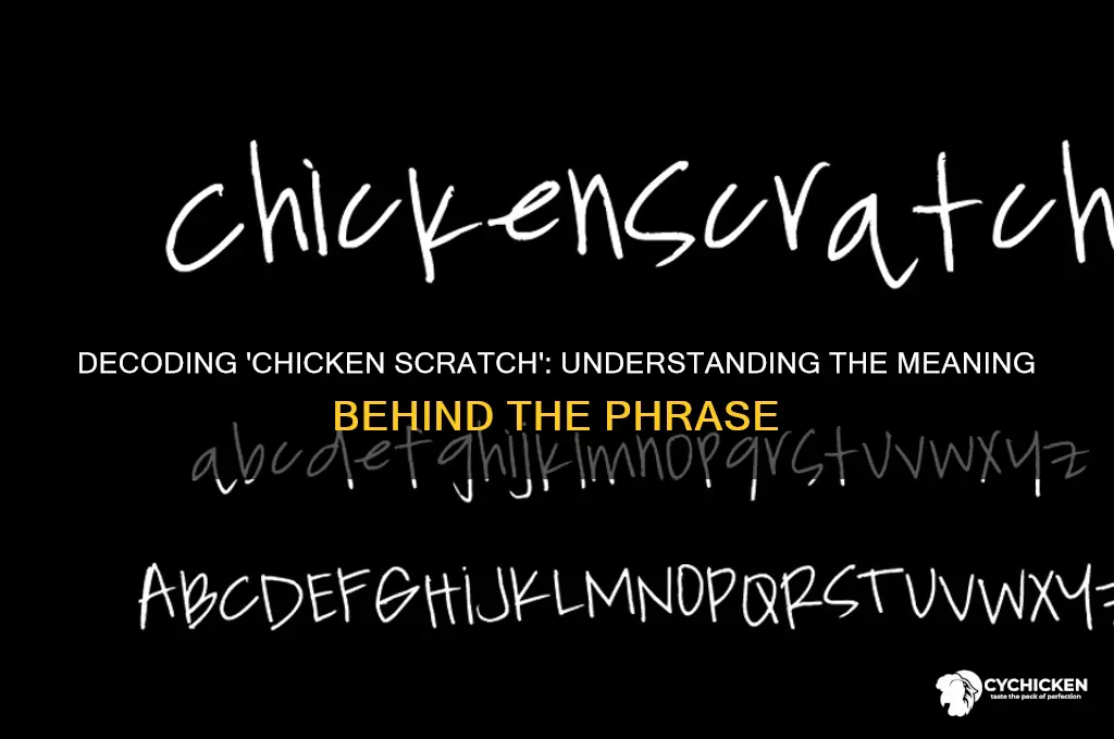 what does the phrase chicken scratch mean