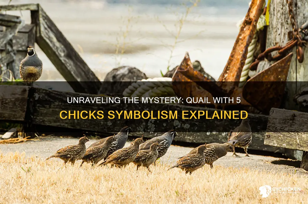 what does the quail with 5 chicks mean
