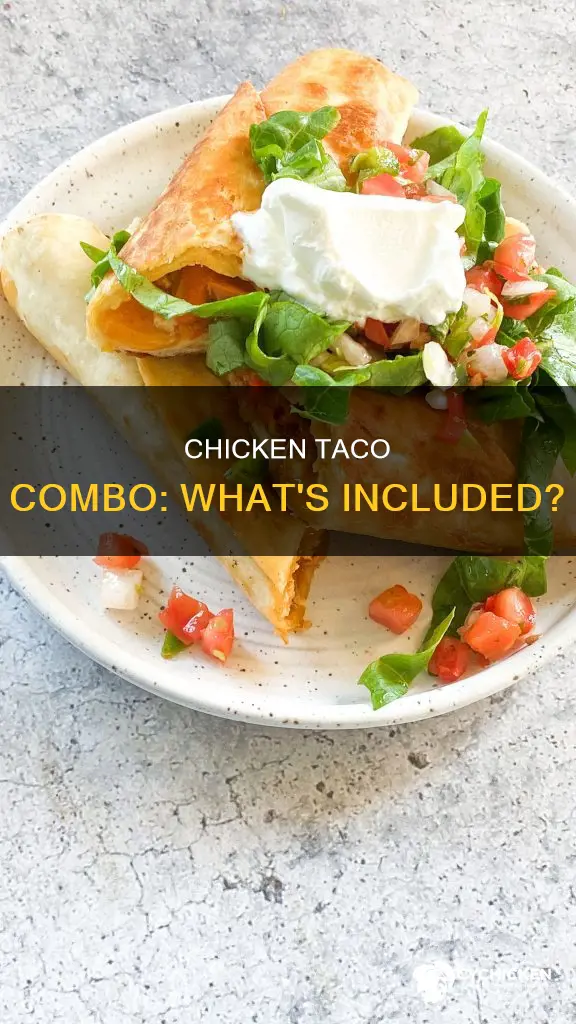 what does the rolled chicken tacos combo come with