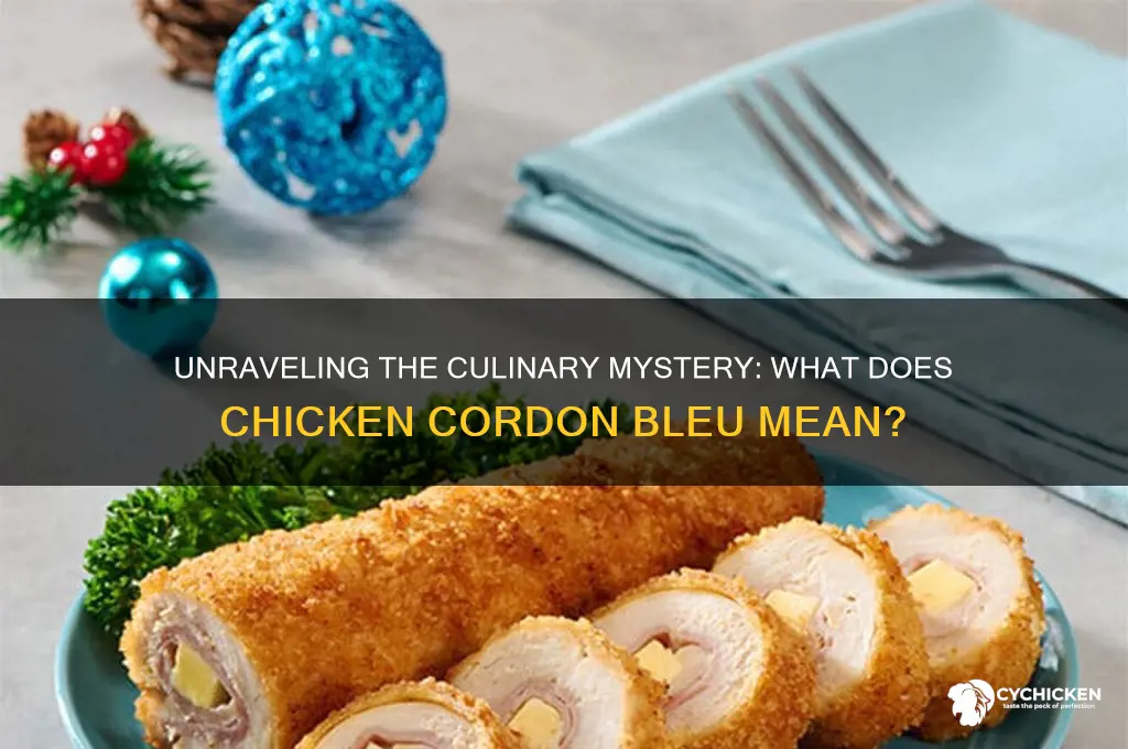 what does the word chicken cordon bleu mean