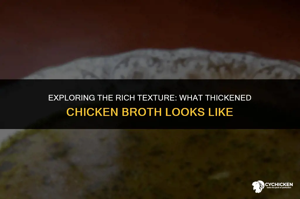 what does thickened chicken broth look like