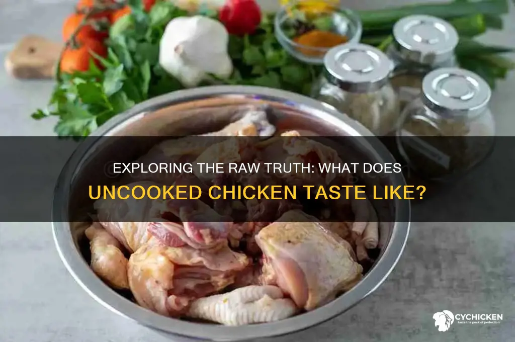 what does uncooked chicken taste like