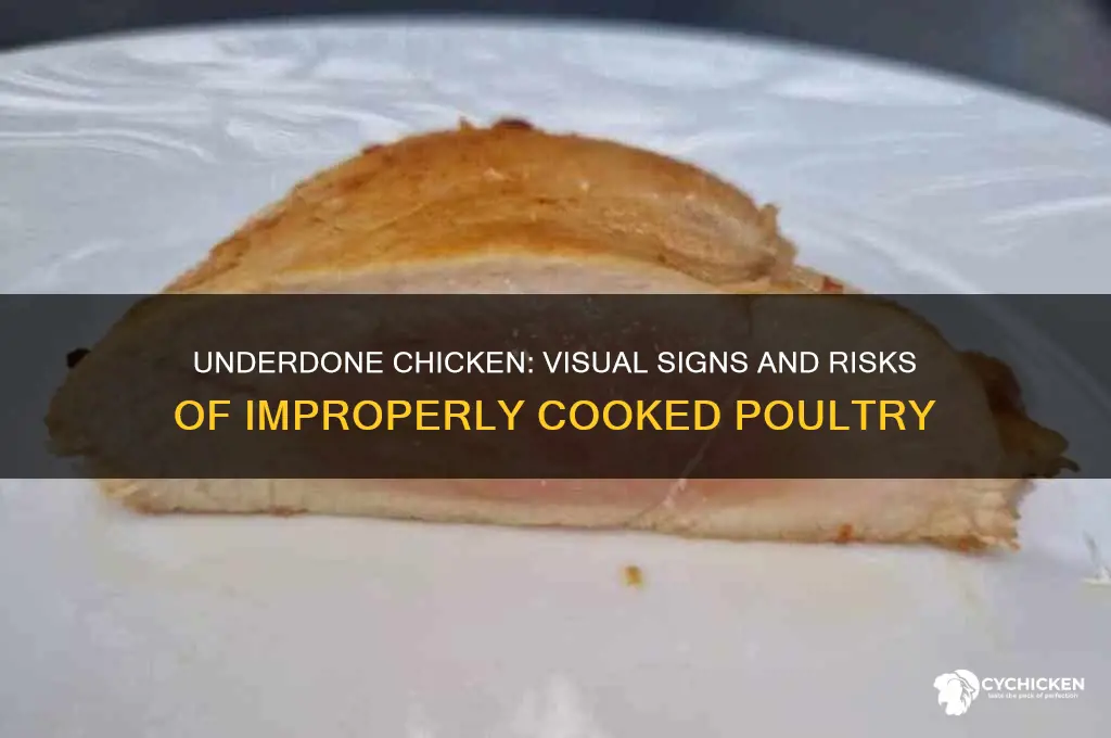 what does underdone chicken look like