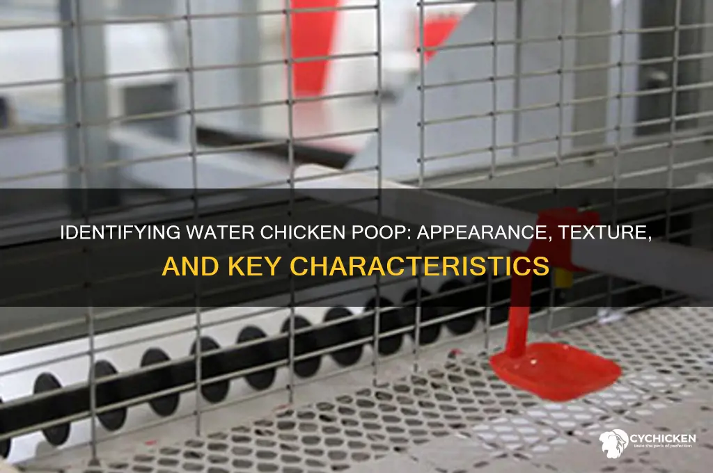 what does water chicken poop look like