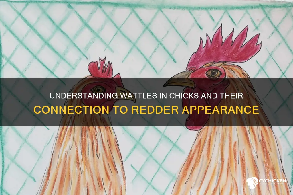 what does wattles mean in chicks and redder