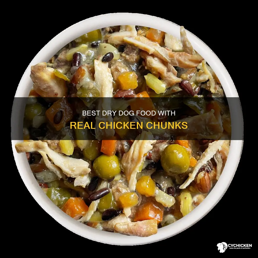 what dog food has chunks of dry chicken in it