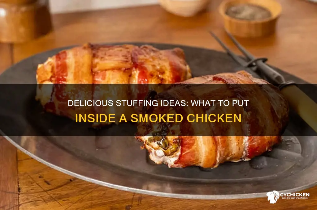 what doni put inside a smoked chicken