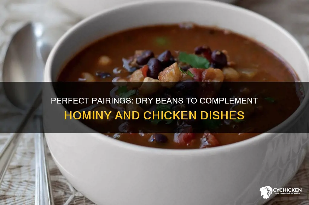 what dry beans complement hominy and chicken