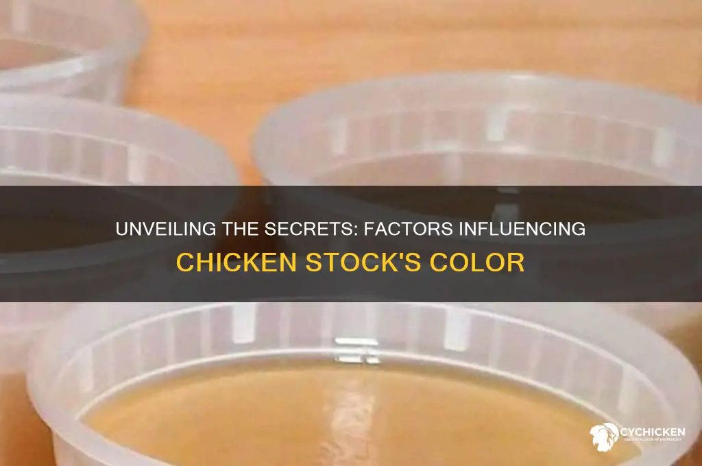 what dtermines the color of chicken stock