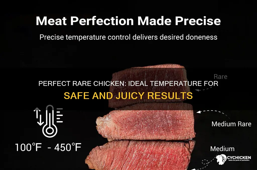 what emperature should rare chicken be when done