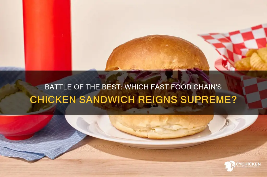 what fast food chain has the best chicken sandwich