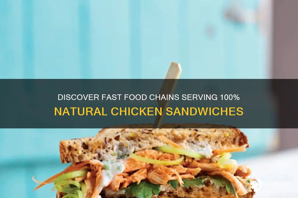 what fast food has the 100 natural chicken sandwich