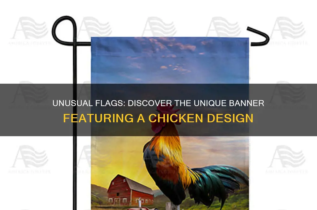 what flag has a chicken on it