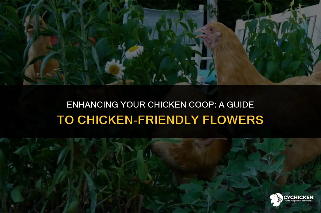 what flowers to plant around chicken coop