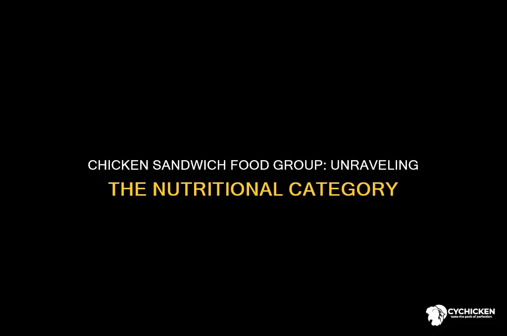 what food group is a chicken sandwich in