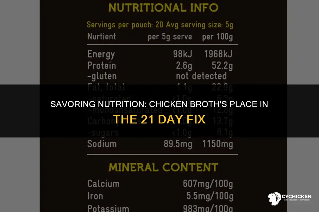 what food group is chicken broth 21 day fix