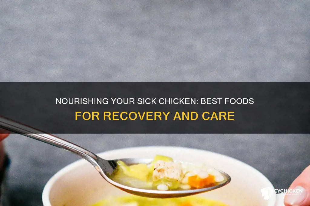 what food to give a sick chicken