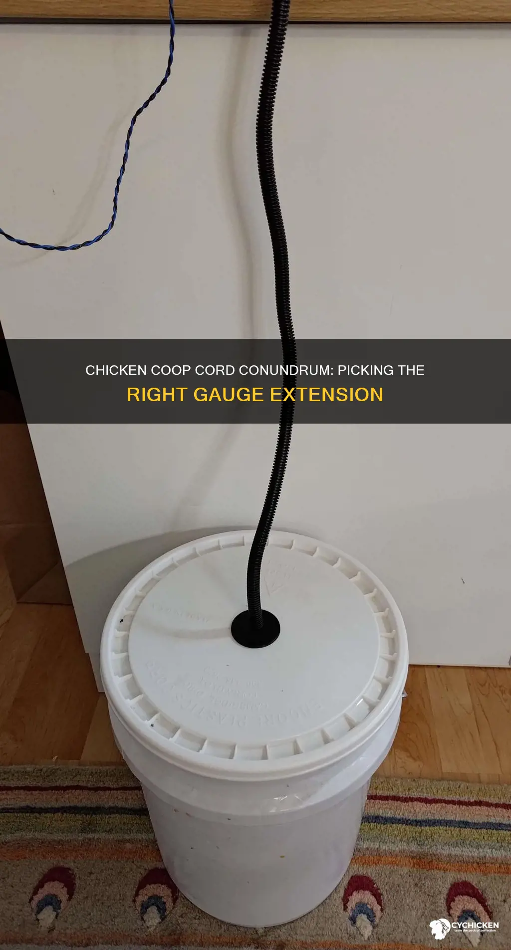 what gauge extension cord to run chicken water heater