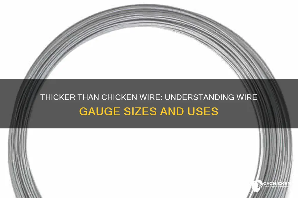 what gauge wire is thicker than chicken wire