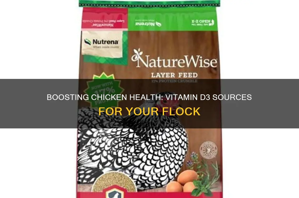 what give chicken for vitamin d3 for chickens